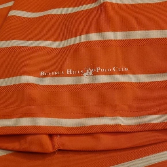 Beverly Hills Polo Club Golf Polo TN Orange EUC - Picture 3 of 8